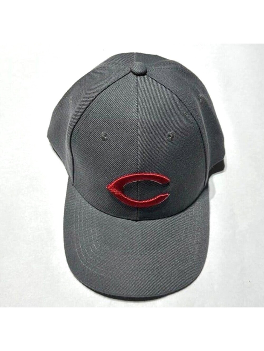 Cincinnati Reds Baseball Hat Grey Red Logo Community Fund Adjustable Dad Cap